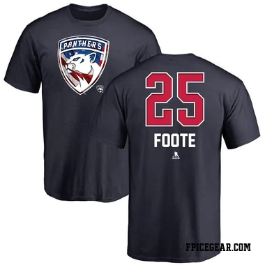 Navy Men's Nolan Foote Florida Panthers Name and Number Banner Wave T-Shirt -