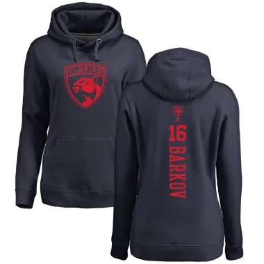 Navy Women's Aleksander Barkov Florida Panthers Branded One Color Backer Pullover Hoodie