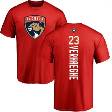 Red Men's Carter Verhaeghe Florida Panthers Backer T-Shirt -