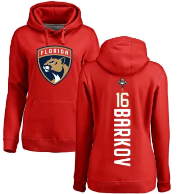 Red Women's Aleksander Barkov Florida Panthers Branded Backer Pullover Hoodie